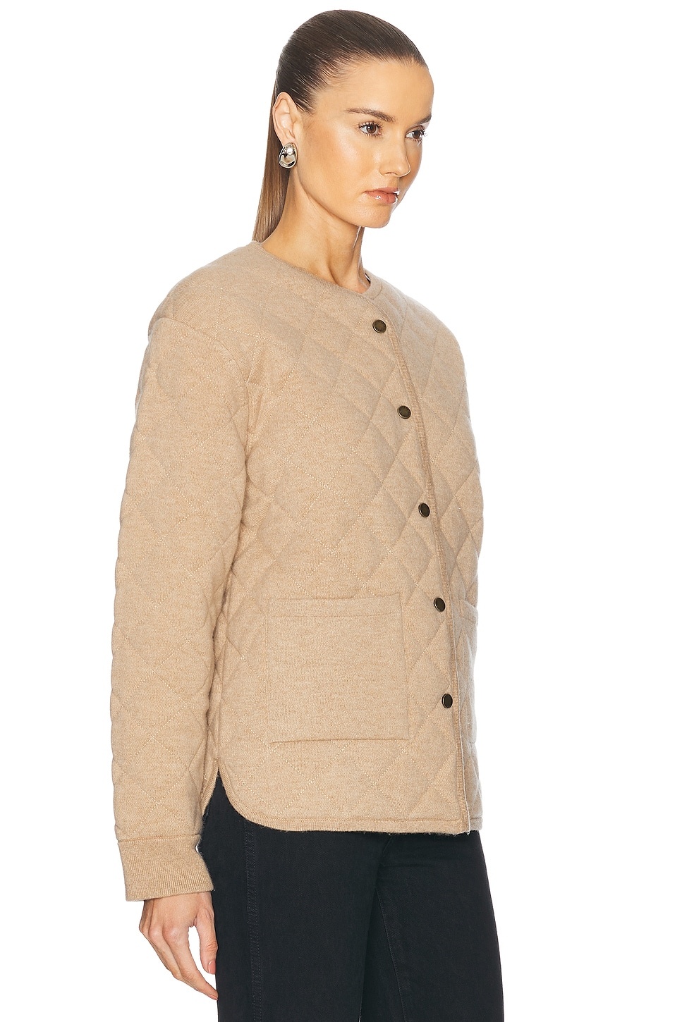Quilted Liner Cashmere Jacket - 3