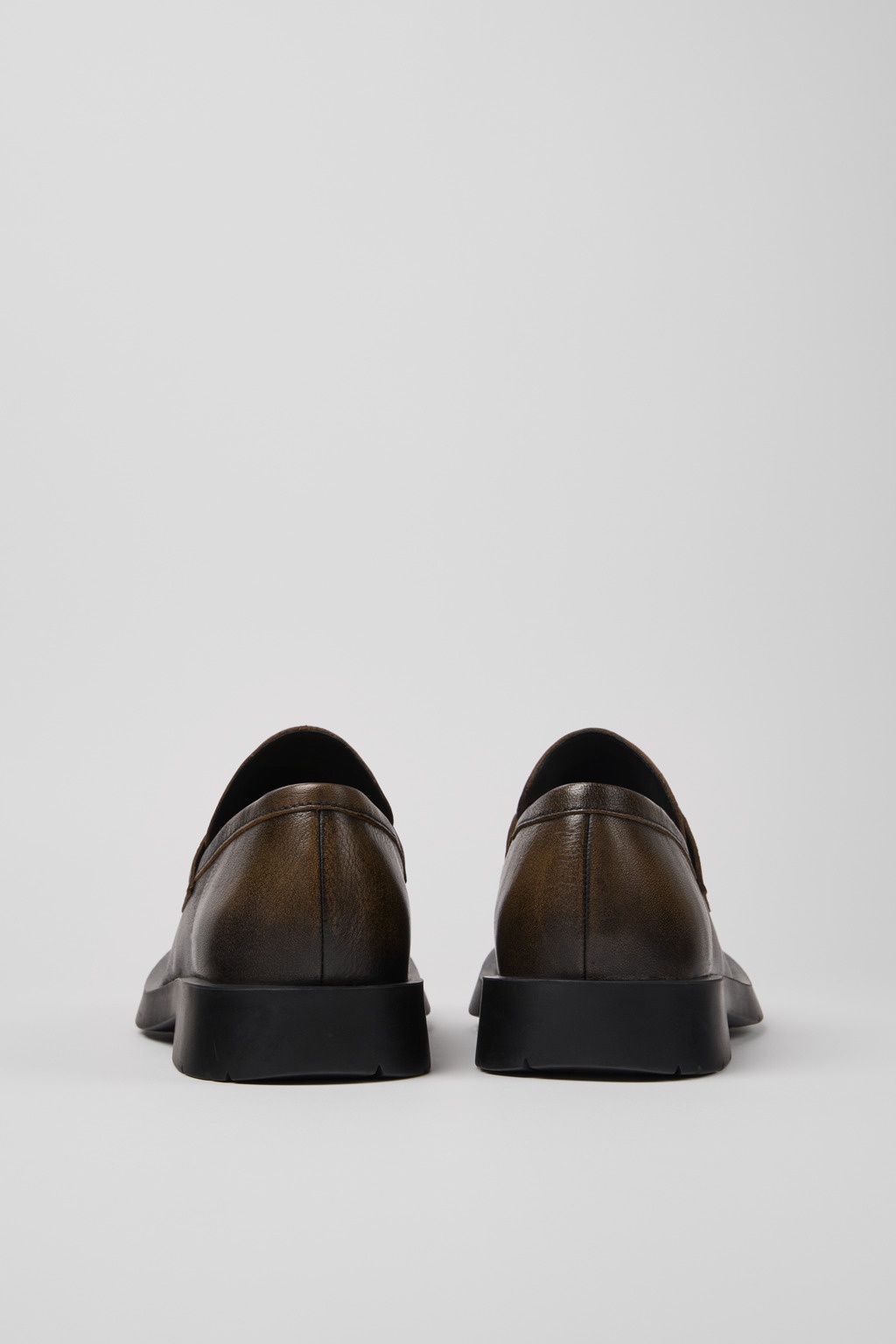 Three-Toned Brushed Leather Loafers - 3