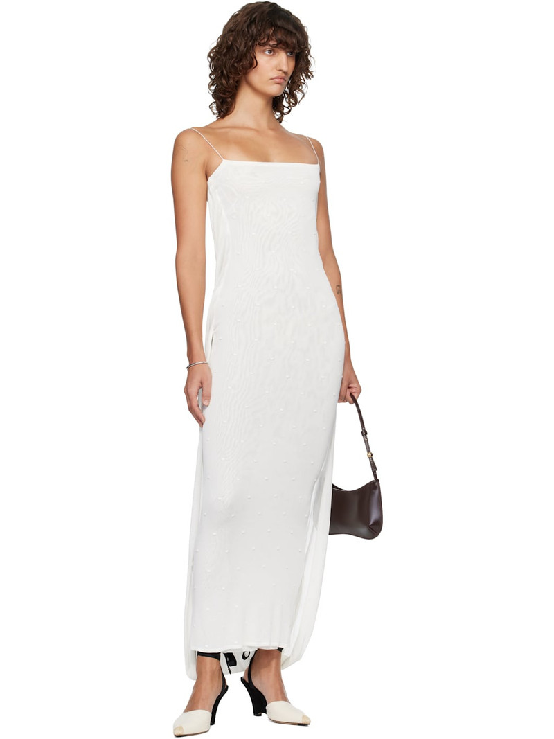 JACQUEMUS Off-White 'The Plumetis knit' Maxi Dress outlook