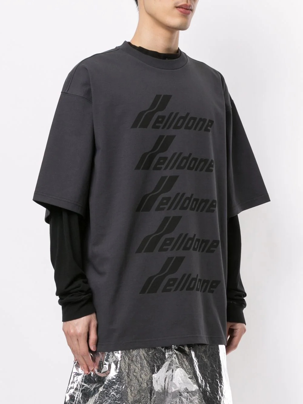 oversized logo-print T-shirt - 4