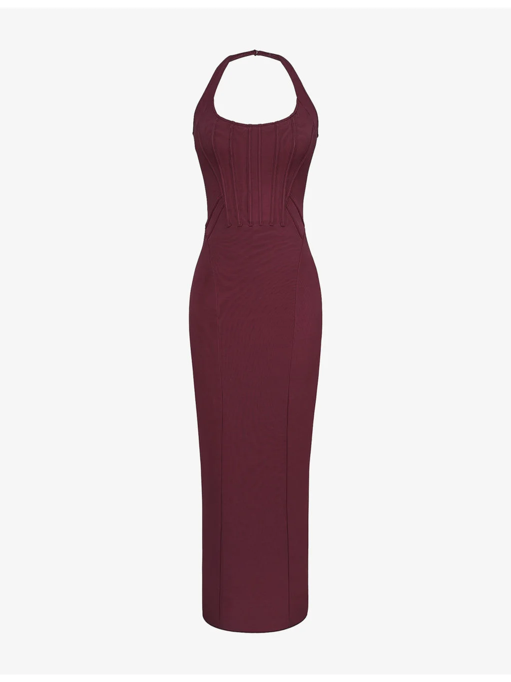 Lusilla Halterneck Stretch-Mesh Midi Dress - 1