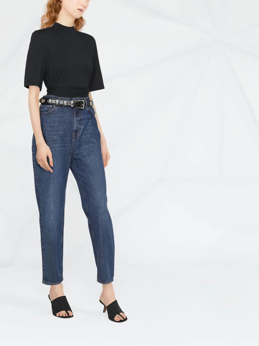 high-waist boyfriend jeans - 2