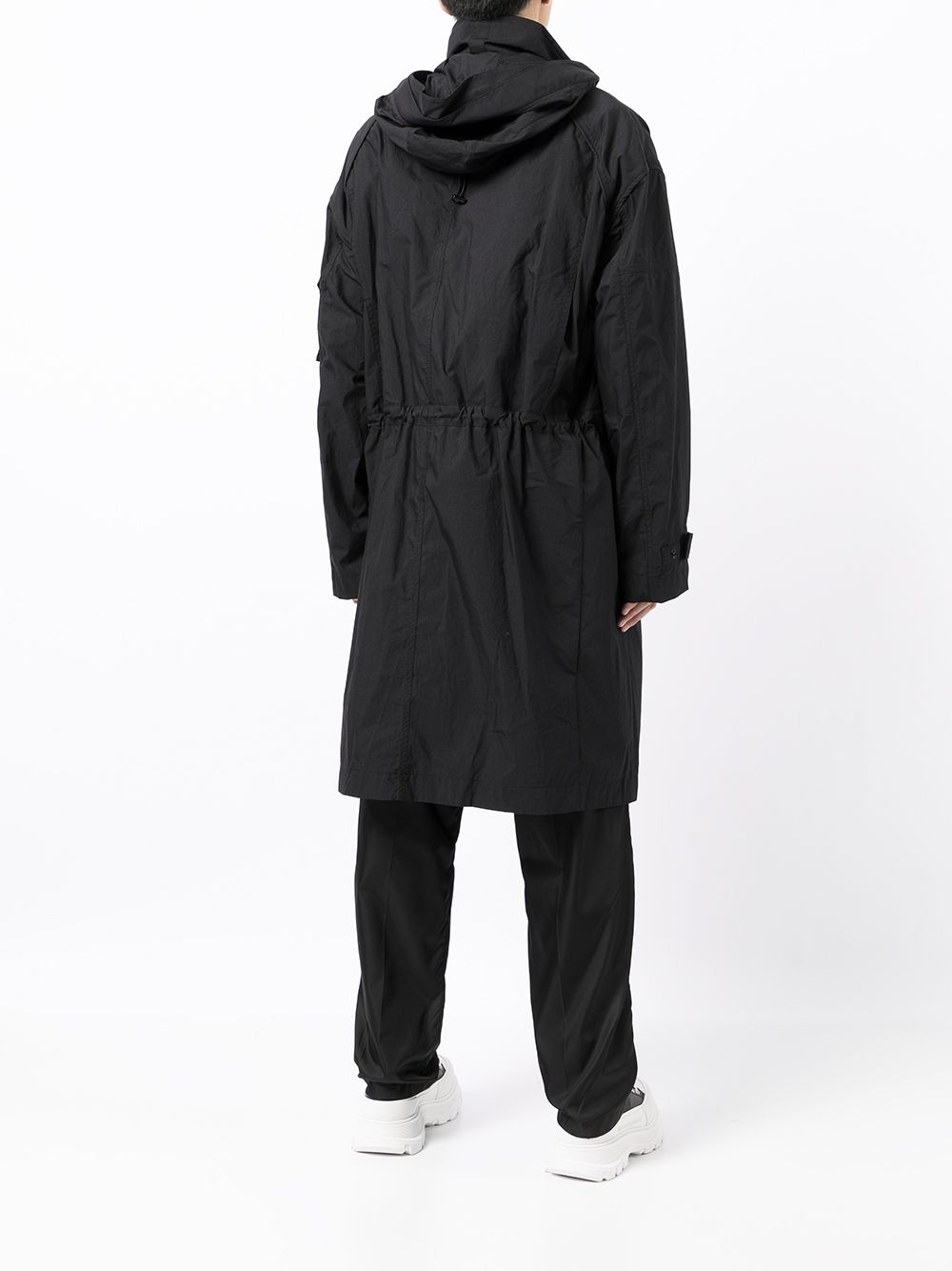 long-length hooded coat - 4