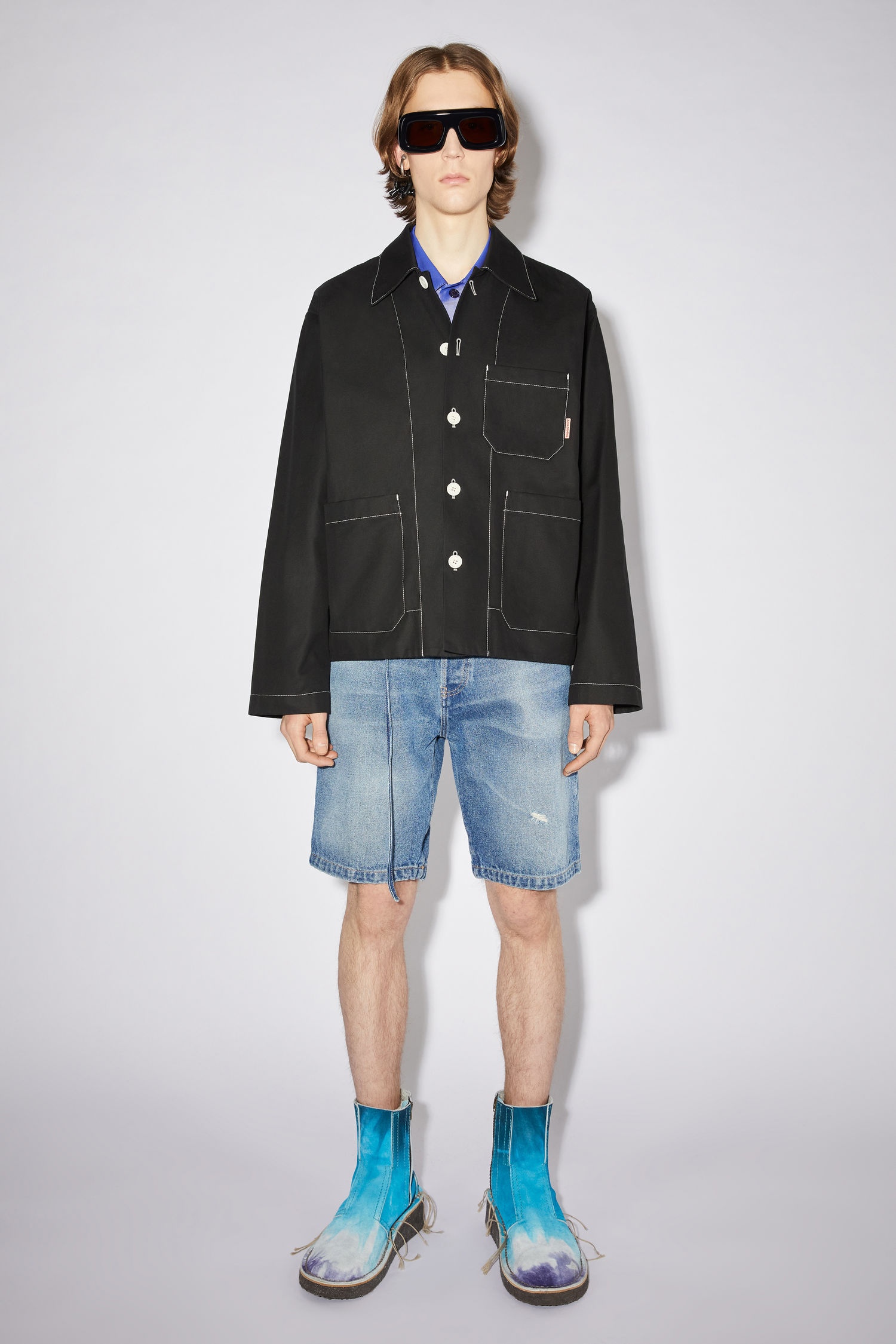 Heavy twill jacket - Black - 2