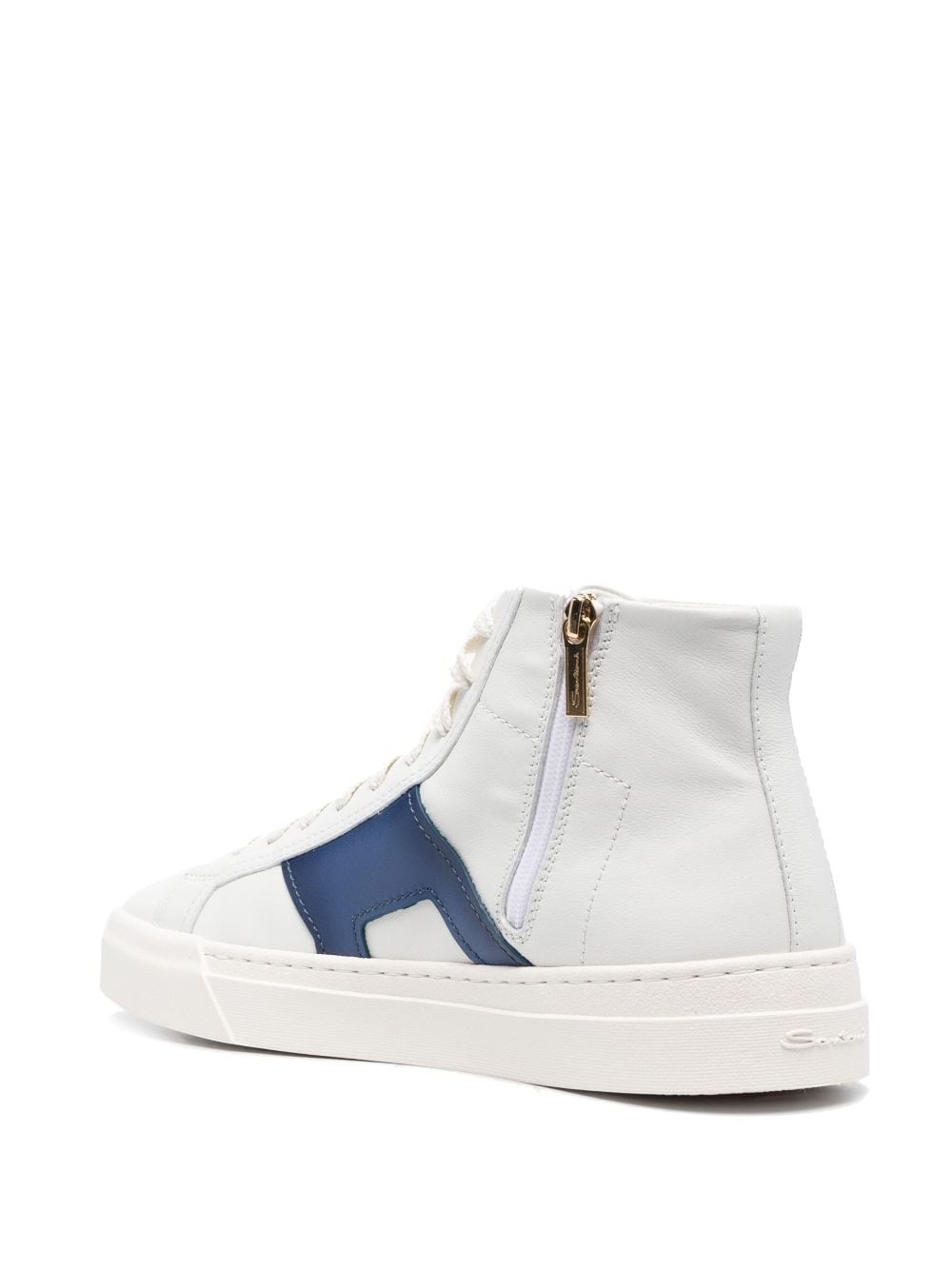 double-buckle leather sneakers - 3