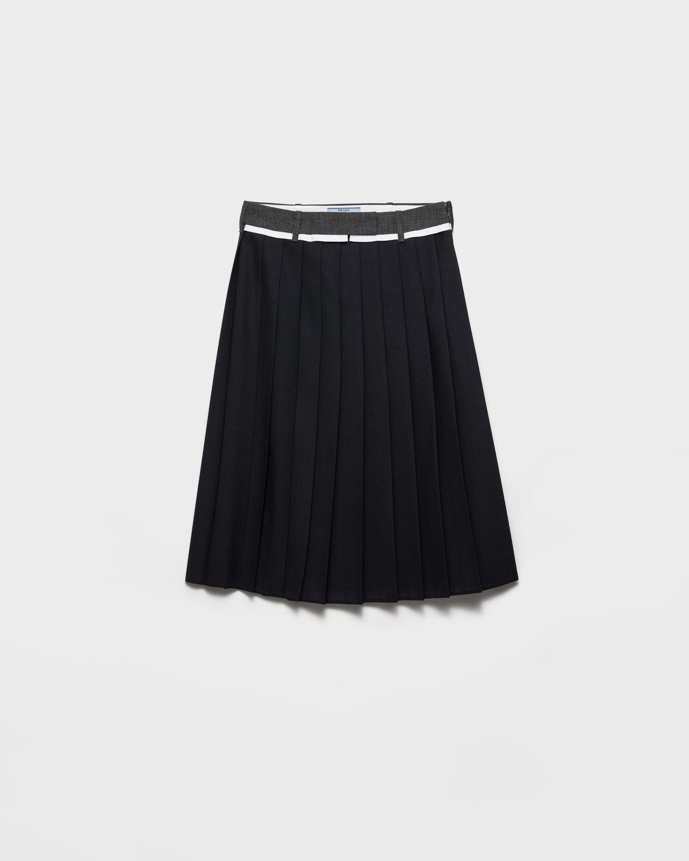 Pleated rush stitch midi skirt - 1