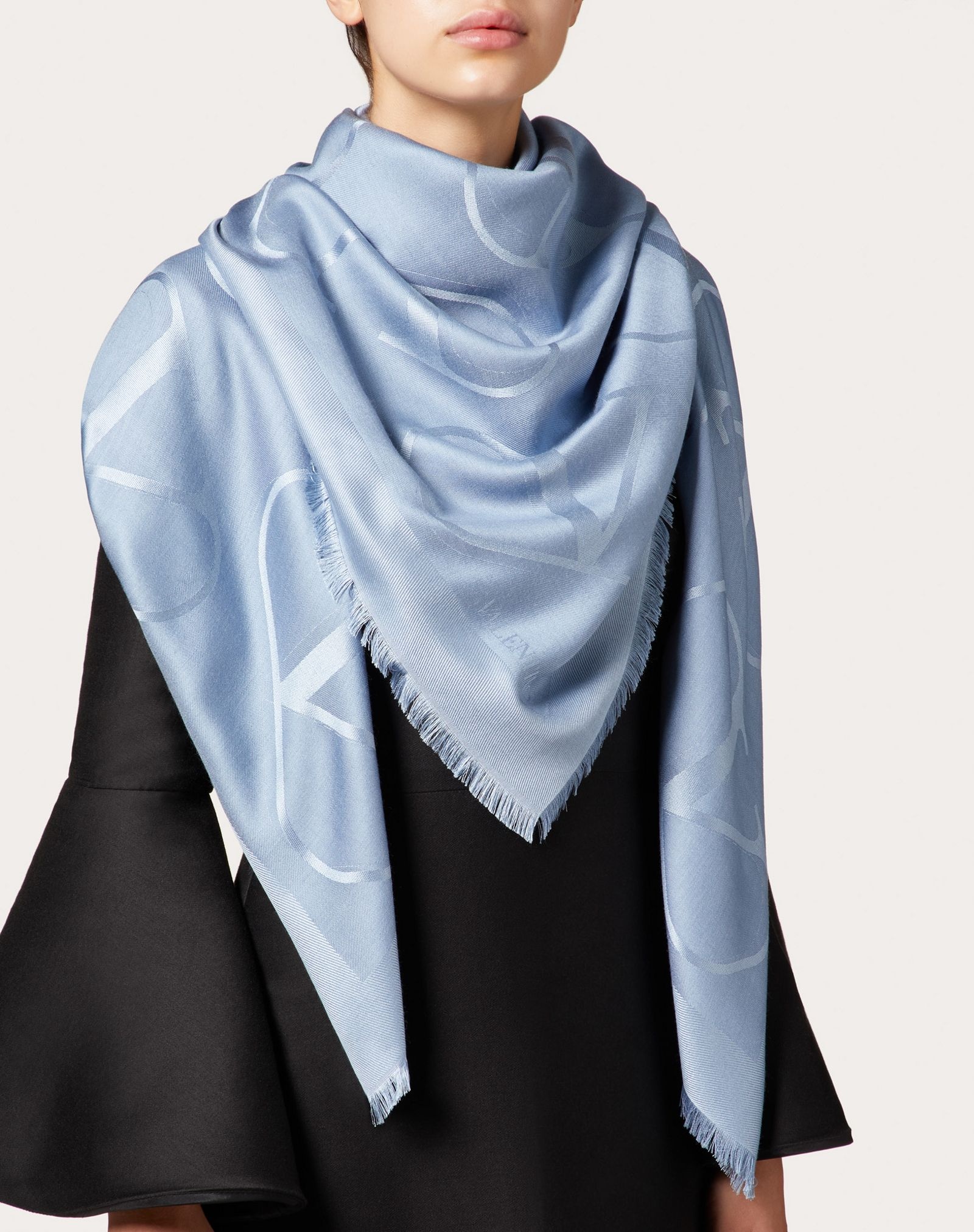 VLOGO shawl with lurex 140x140 cm / 55.1x55.1 in. - 4