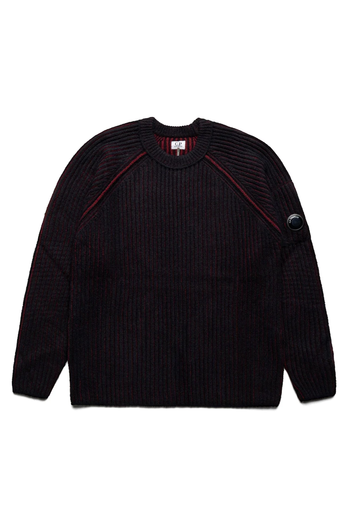 Knitwear Crew Neck In Chenille Fleece Knit With Lens - Andorra - 1