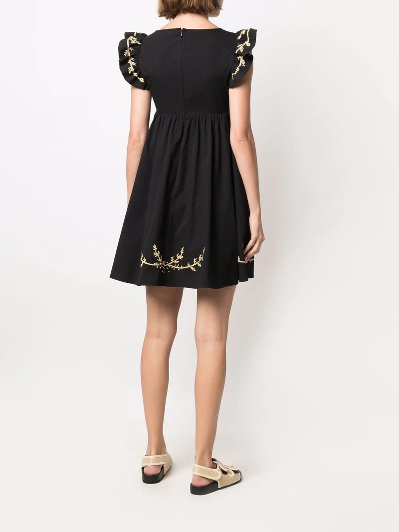embroidered cotton mini dress 4