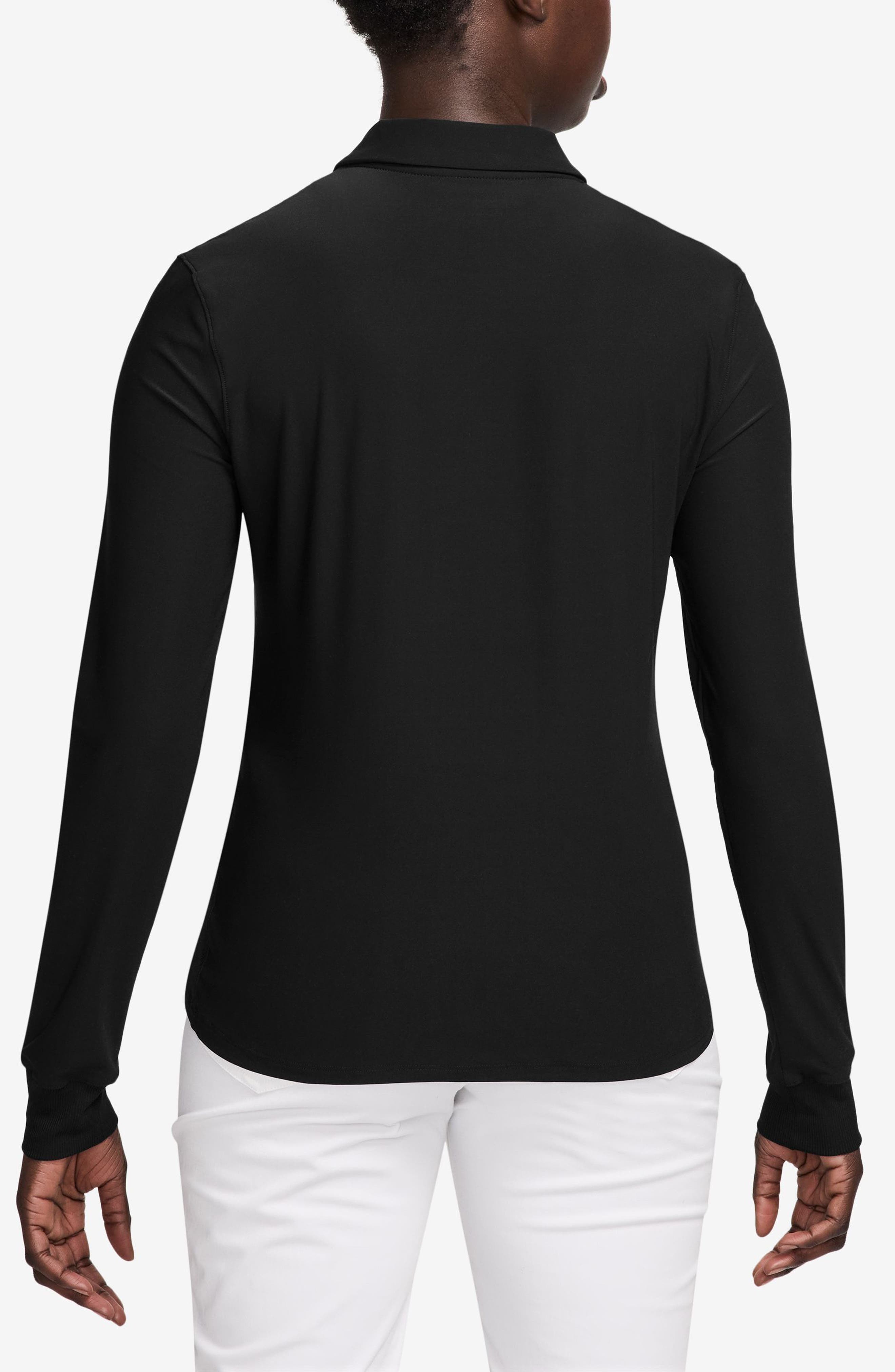 Nike Victory Dri-FIT Long Sleeve Polo in 010 Black/white at Nordstrom - 2