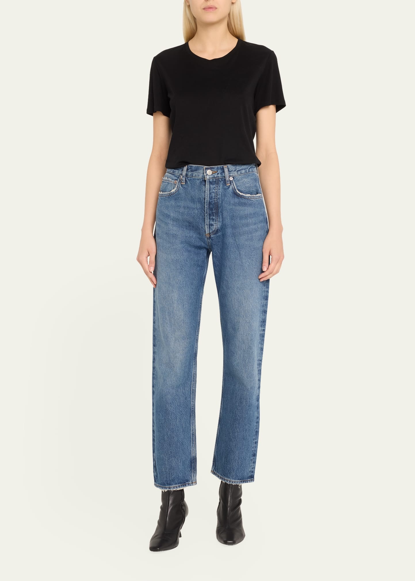 90's Pinch Waist High-Rise Straight Jeans - 2