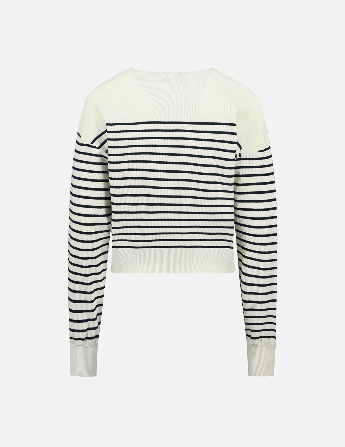 LOGO BADGE POCKET STRIPE SWEATER - 2