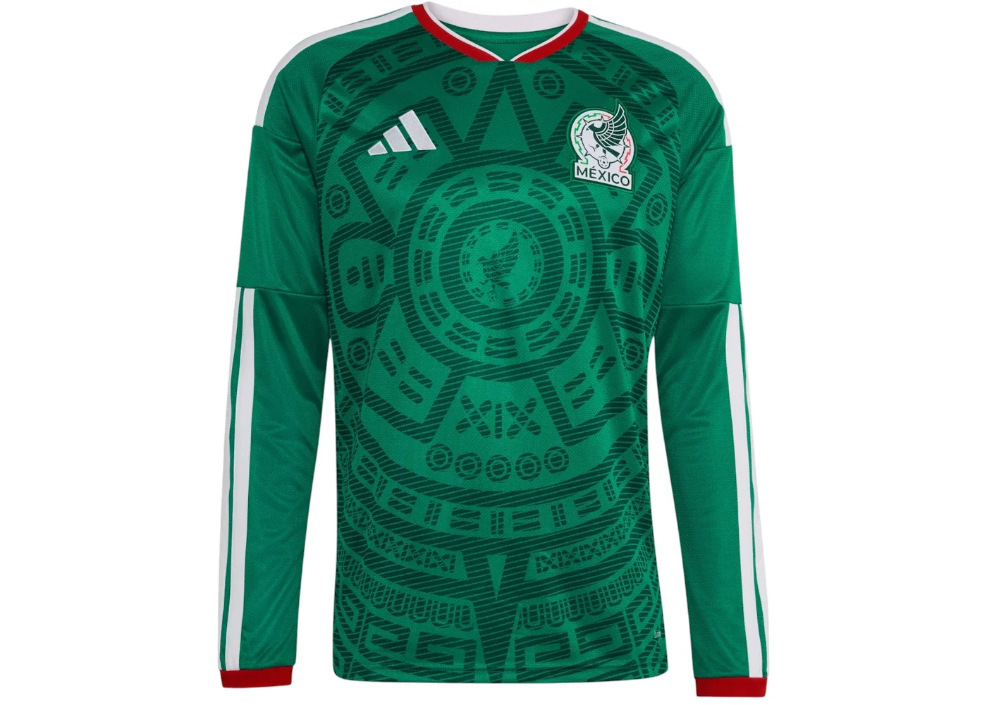 adidas Mexico 2026 Home Replica Long Sleeve Jersey Bold Green - 1