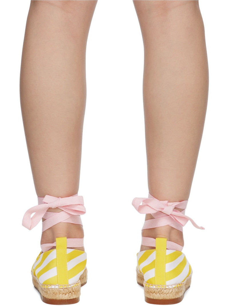 White & Yellow Hotel Olympia Edition Poolside Stripes Espadrilles 2