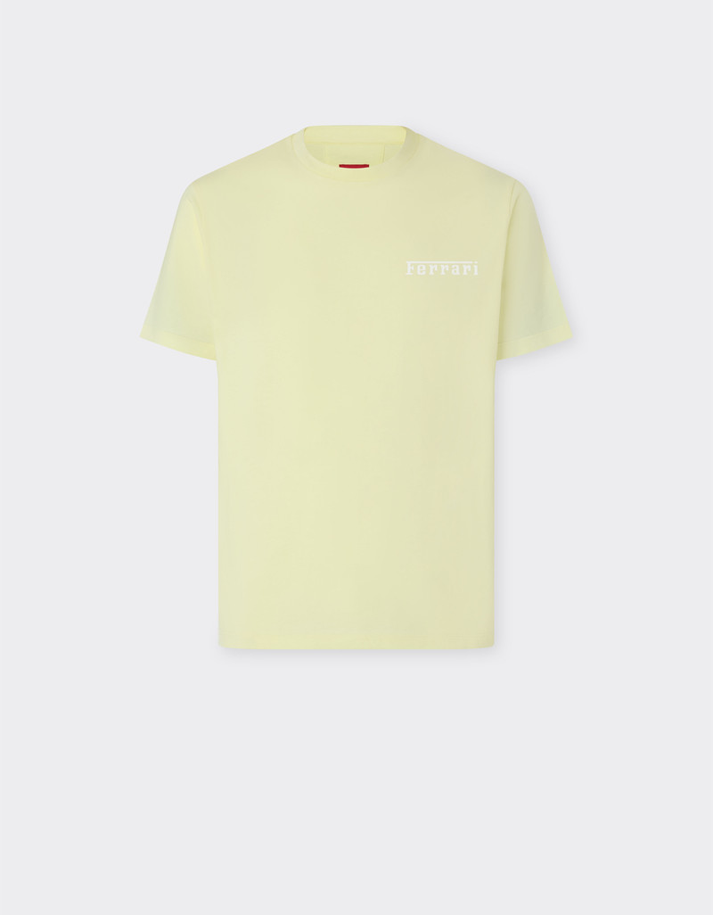 Cotton T-shirt with Ferrari logo 1