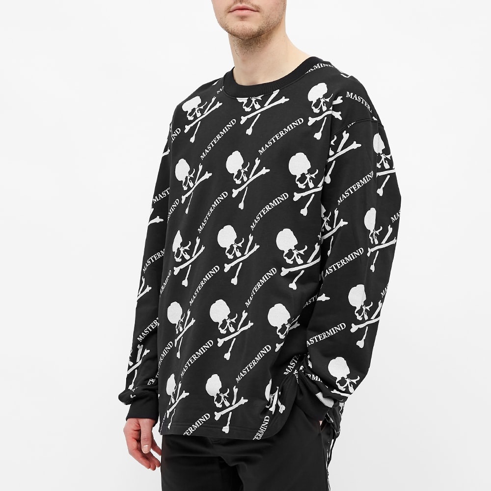 MASTERMIND WORLD All Over Skull Long Sleeve Tee - 3