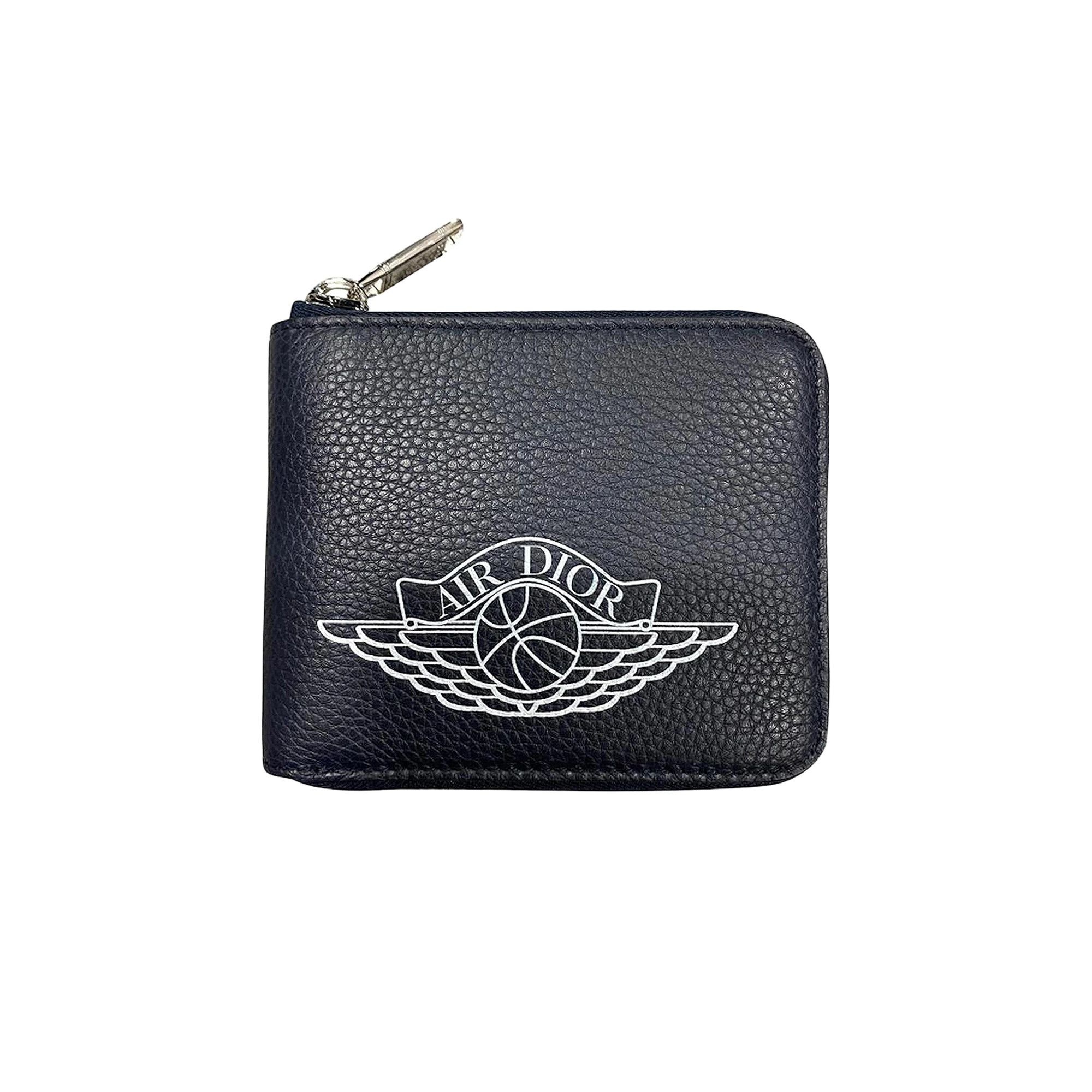 Dior Dior x Air Jordan Wings Zip Wallet 'Navy' | REVERSIBLE