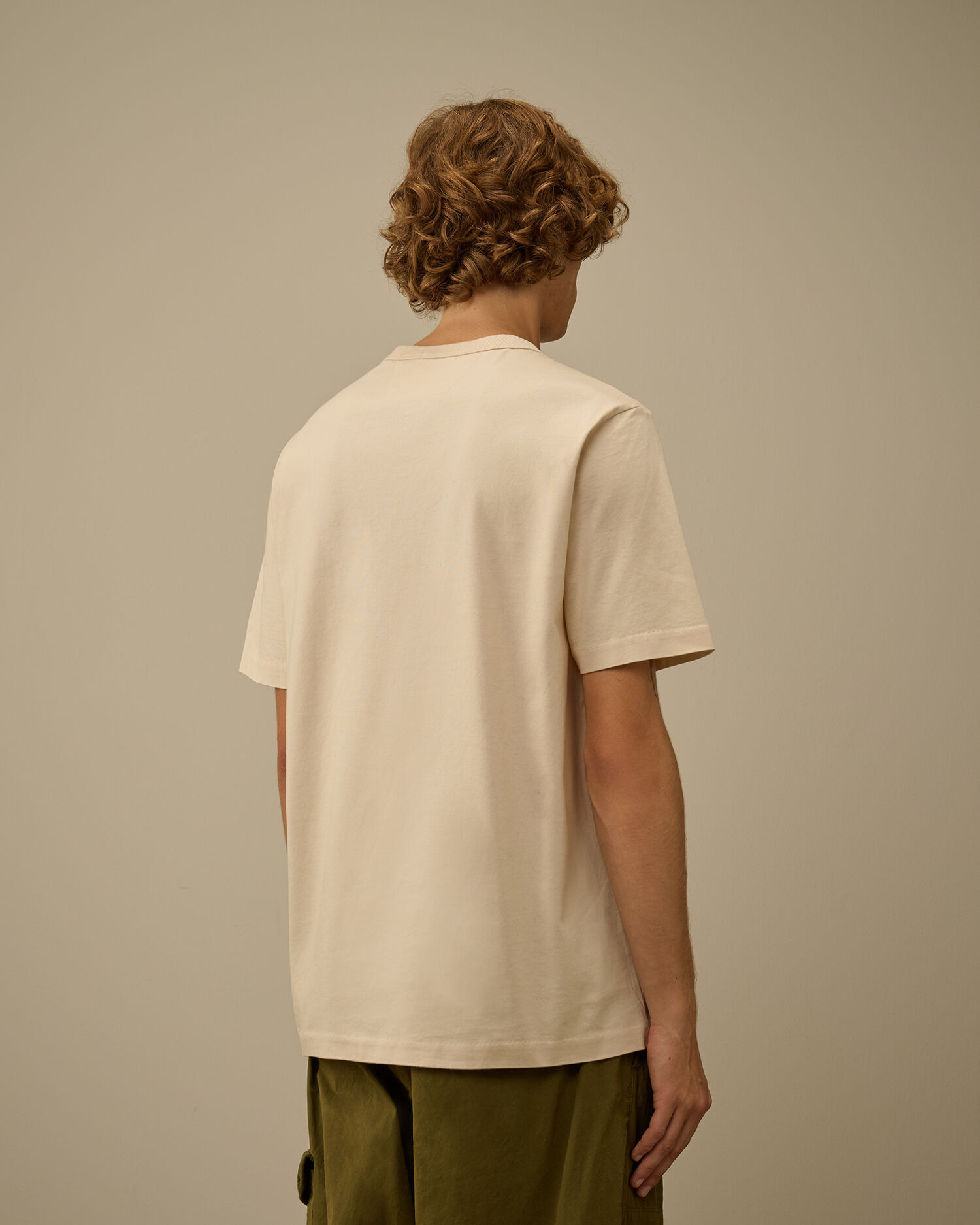 Mercerized 30/2 Jersey Twisted Short Sleeve Logo T-Shirt - 4