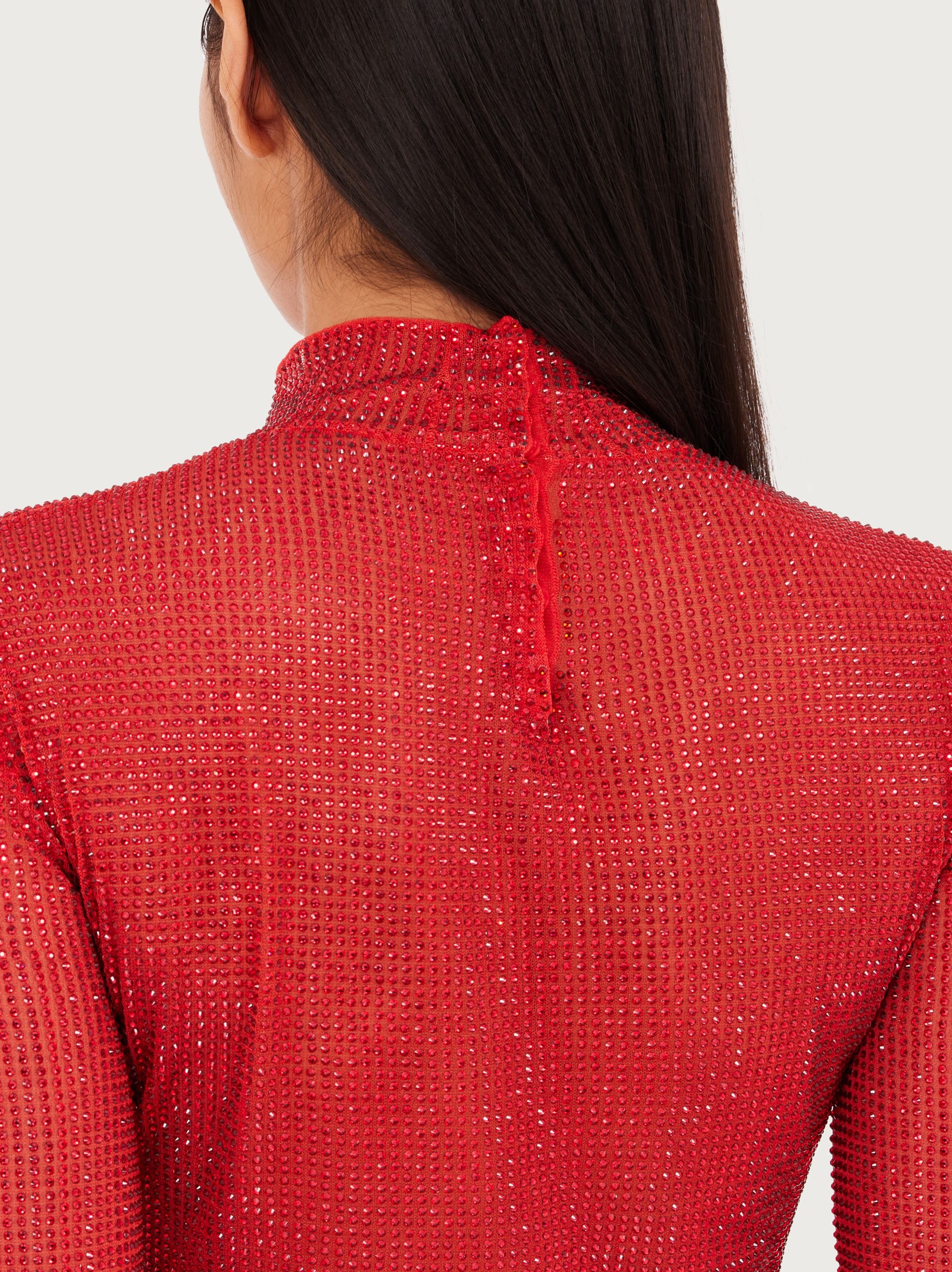 Silk crystal embellished top - 4