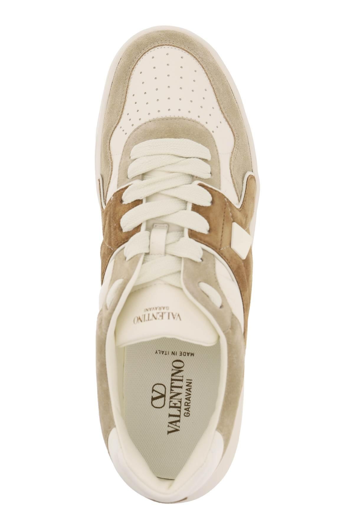 ONE STUD CRUST AND NAPPA LEATHER SNEAKERS - 3