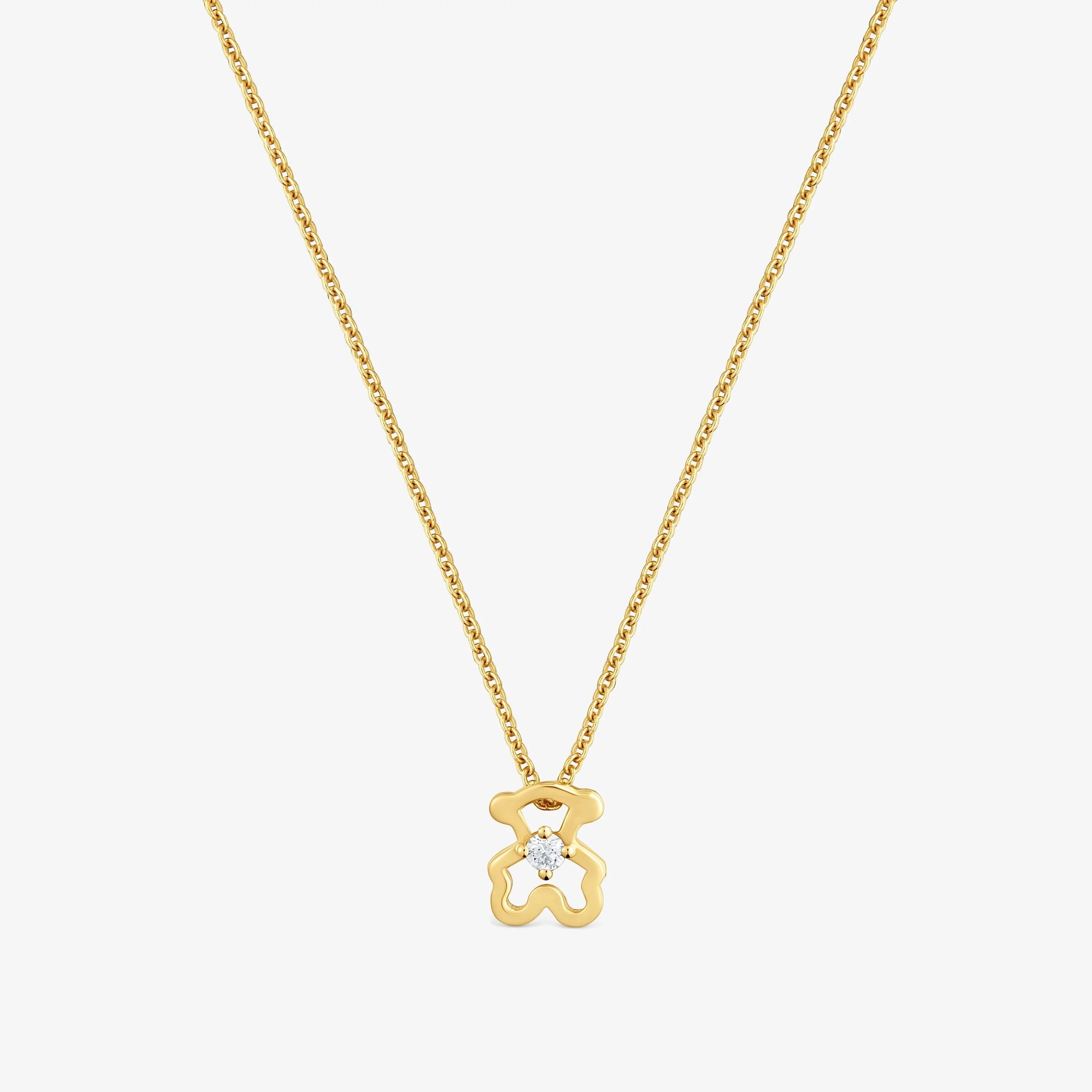 9kt gold and diamond Bear necklace TOUS Kaos - 1