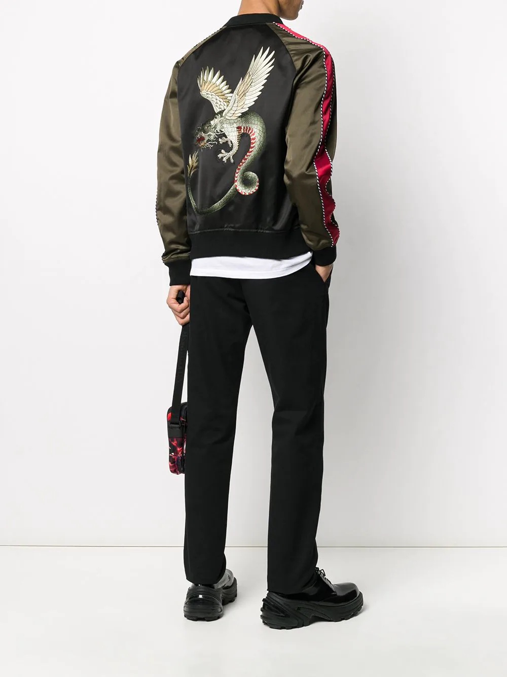 dragon-embroidered bomber jacket - 2