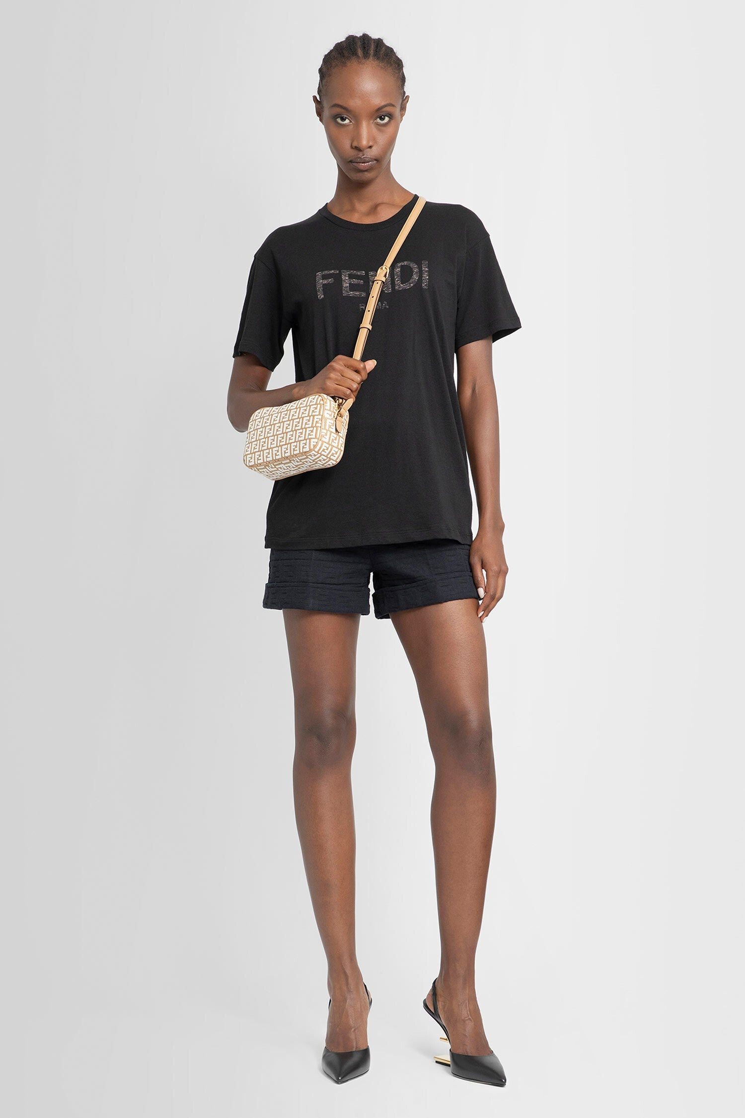 FENDI WOMAN BLACK T-SHIRTS - 4