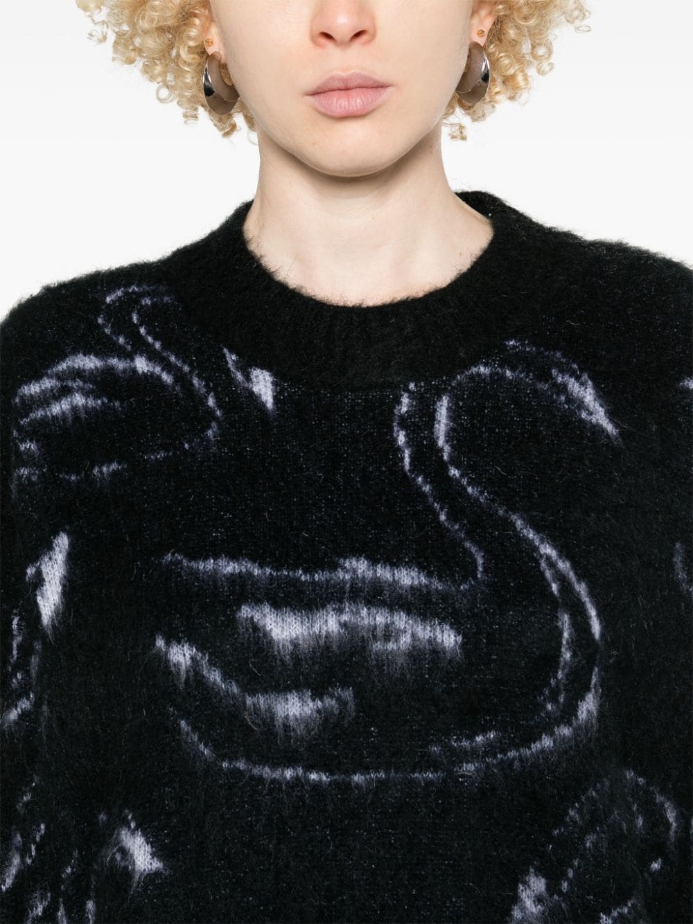 patterned-jacquard sweater - 5