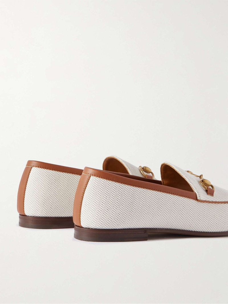 Joardaan Horsebit Leather-Trimmed Coated-Canvas Loafers 5