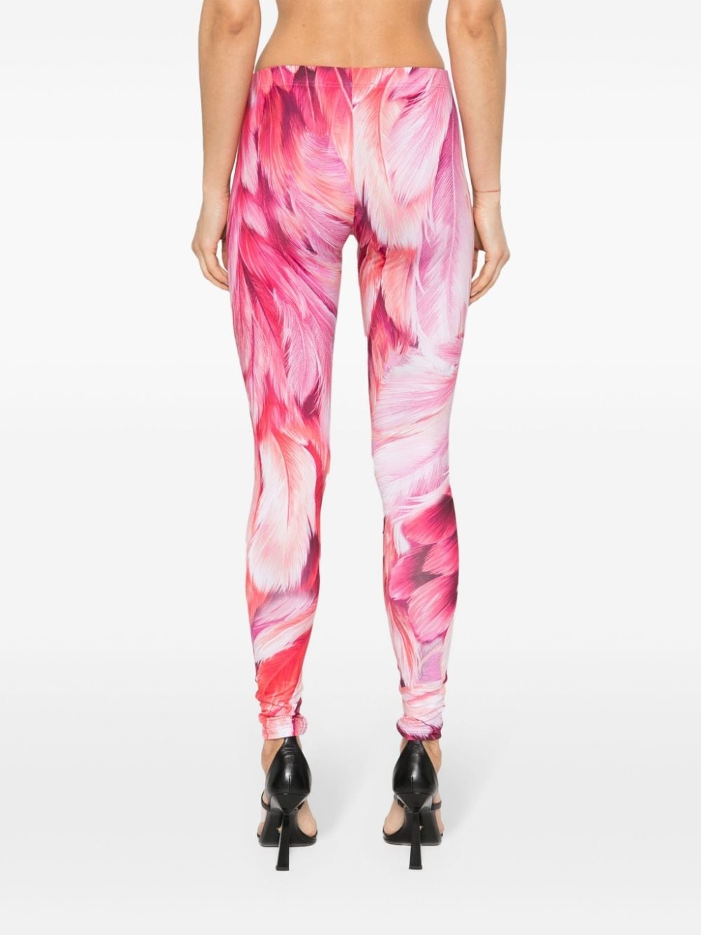 plumage-print leggings - 4