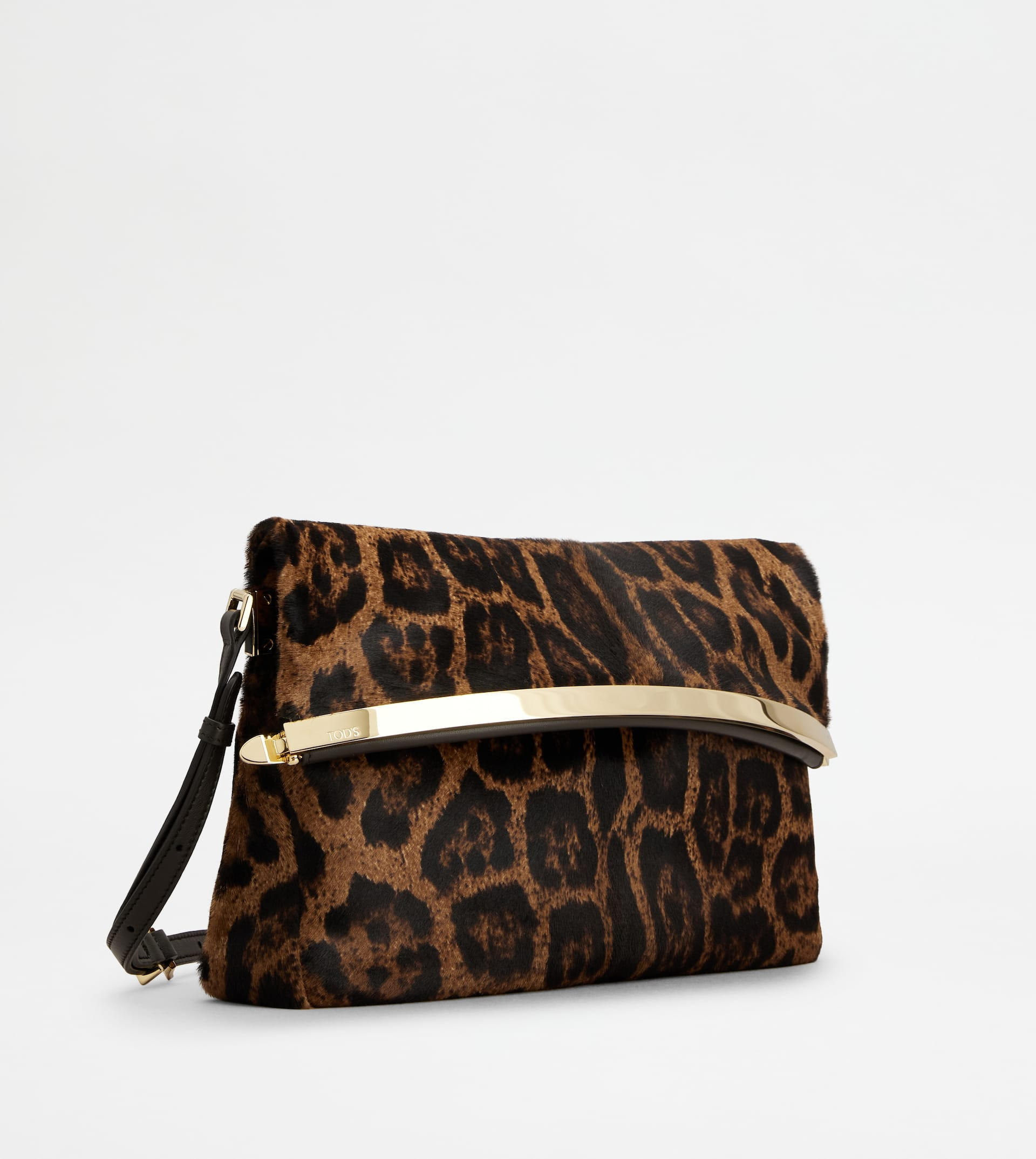 TOD'S MAGENTA BAG FLAP BAG IN PONY EFFECT LEATHER SMALL - BROWN - 3