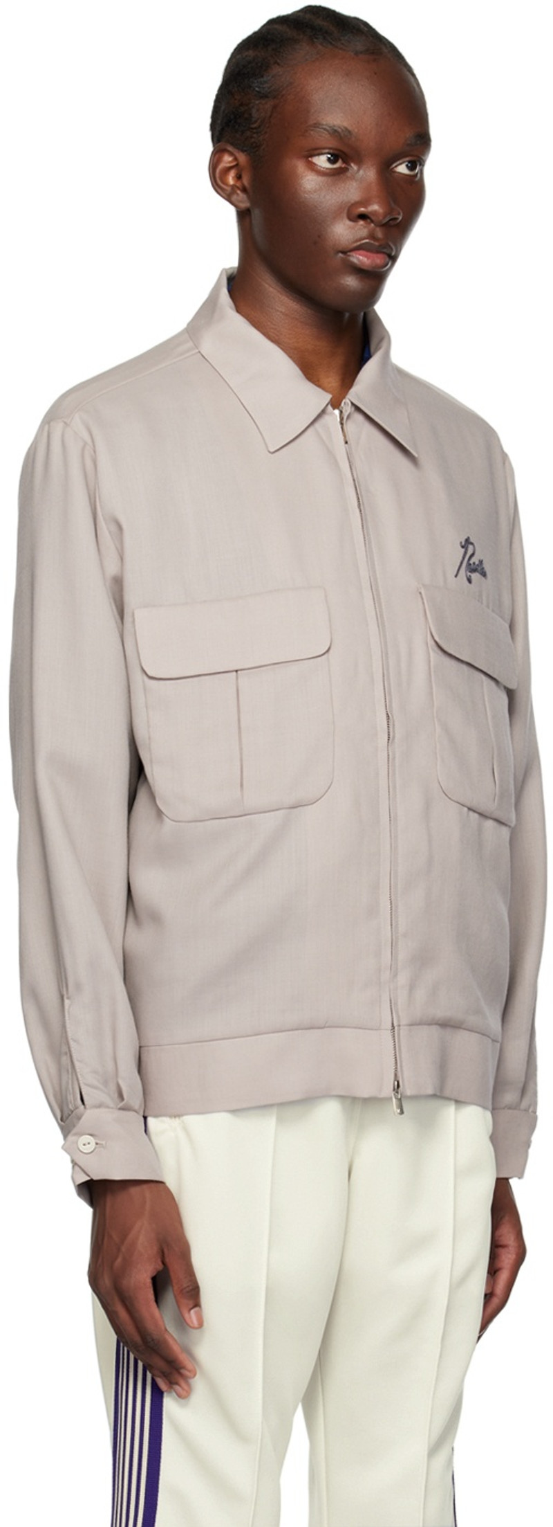 NEEDLES Beige Embroidered Jacket outlook
