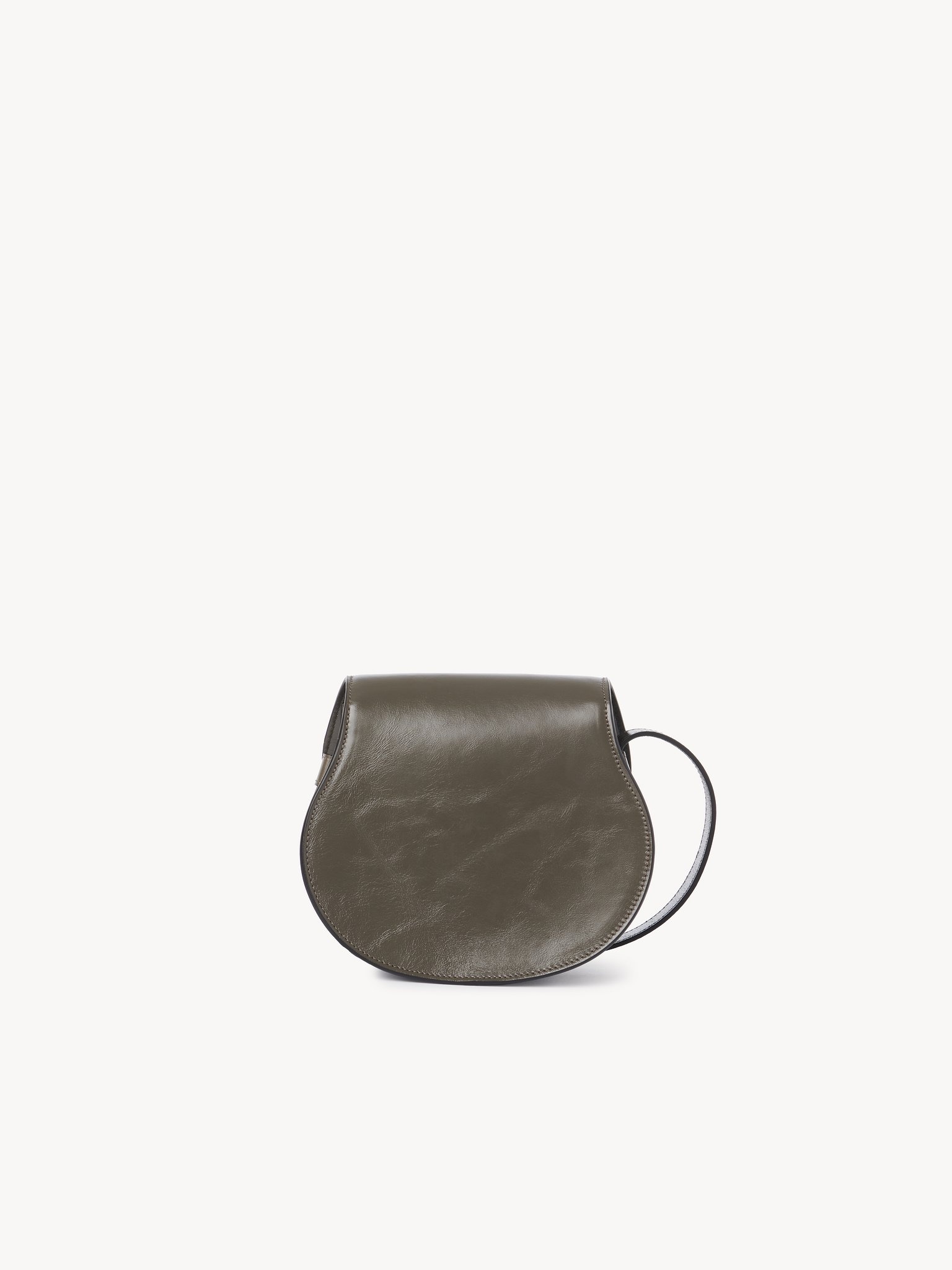 SMALL MARCIE SADDLE BAG IN SHINY LEATHER - 5