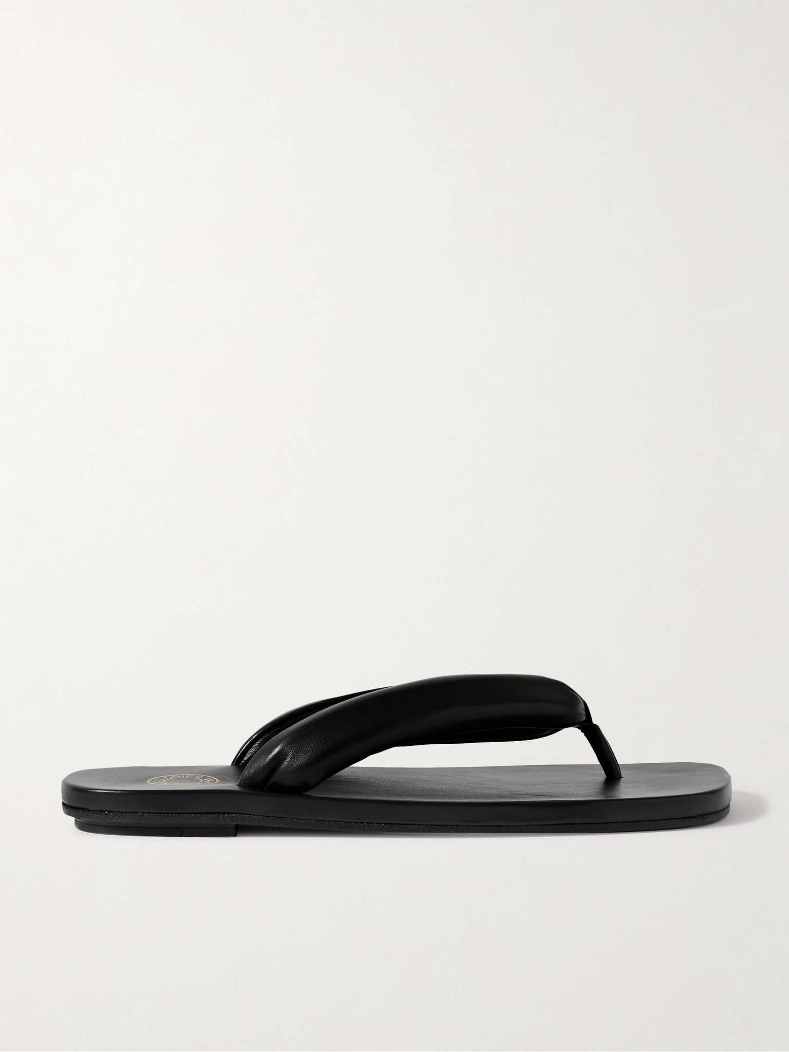 Padded Leather Flip Flops - 1