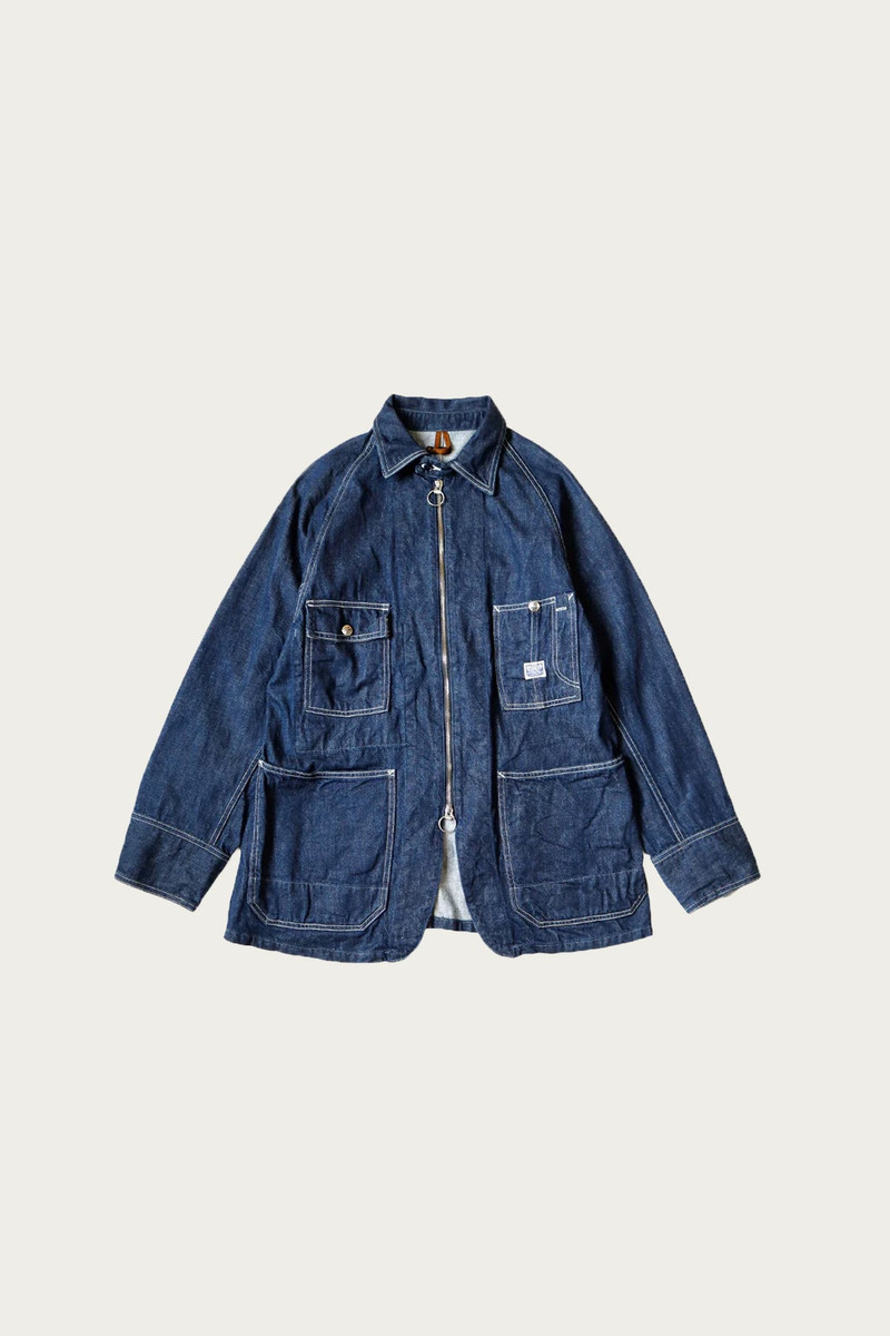 Kapital 11.5oz Denim ZIPPER Coverall - Indigo outlook