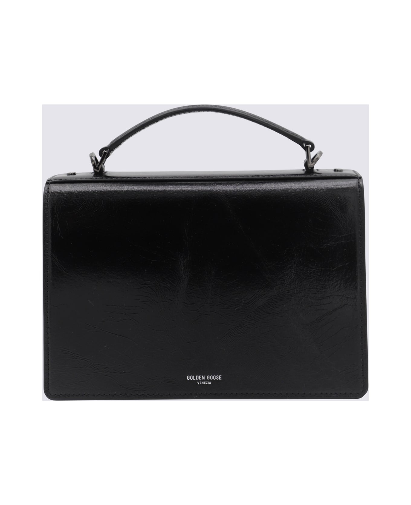 Black Leather Crossbody Bag - 2