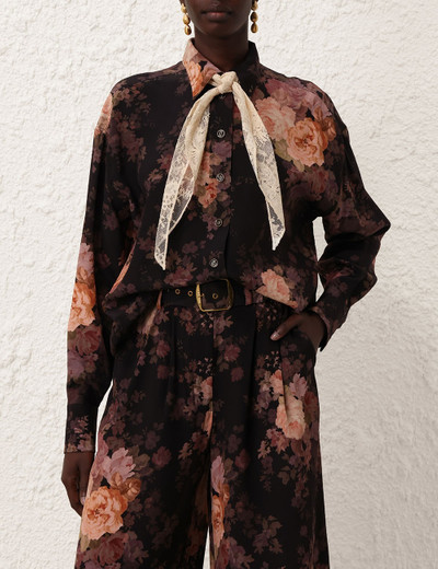 Zimmermann ILLUSTRATION LACE SCARF SHIRT outlook