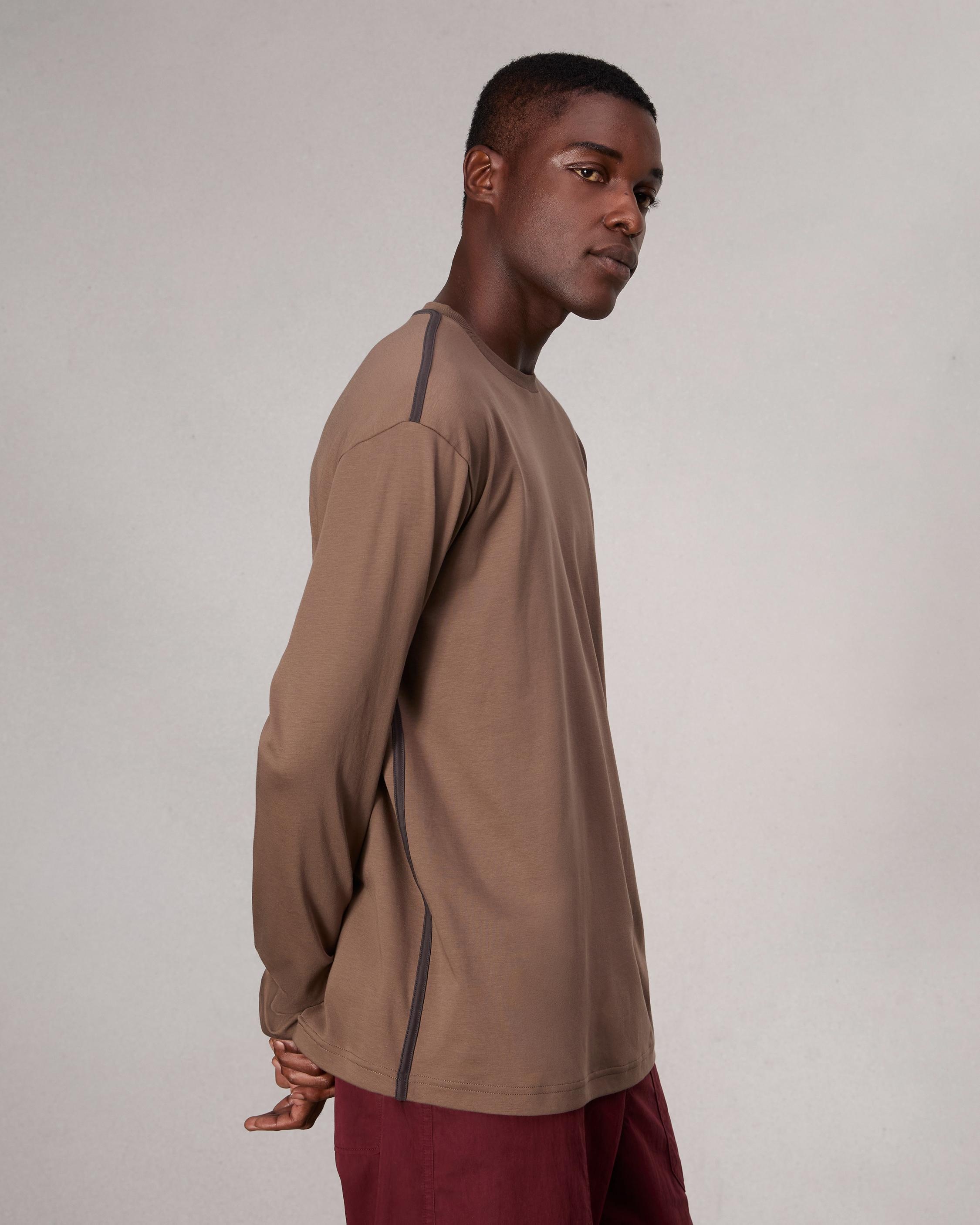 Relaxed Fit Contrast-Trim Cotton Tee - 4