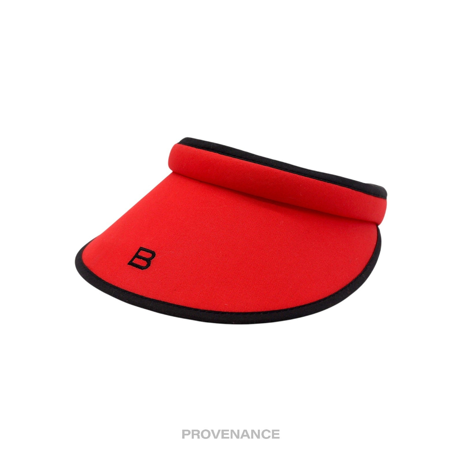 Balenciaga B Logo Visor - Red/Black - 2