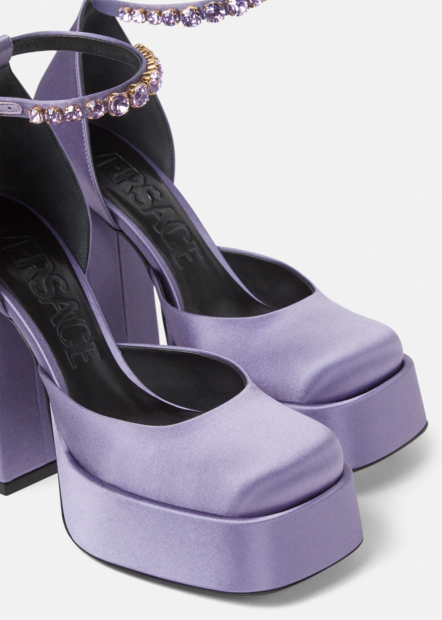 Versace Medusa Aevitas 125mm satin pumps - Purple