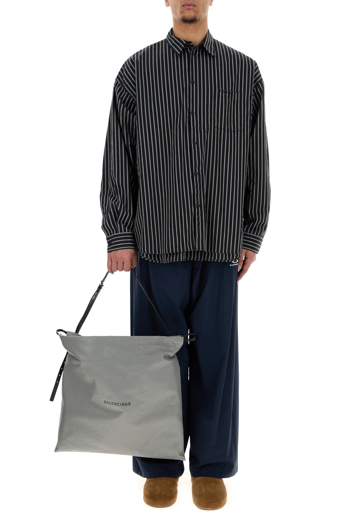 Embroidered poplin oversize shirt - 6