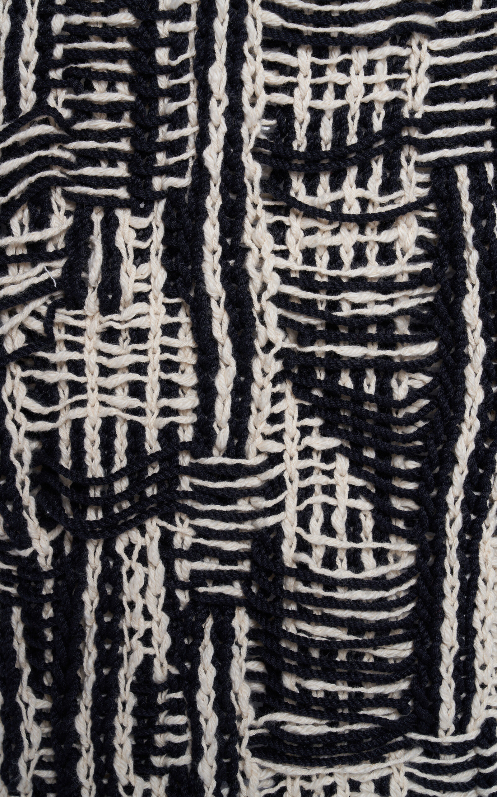 Cotton Intrecciato-Knit Mini Skirt black/white - 5