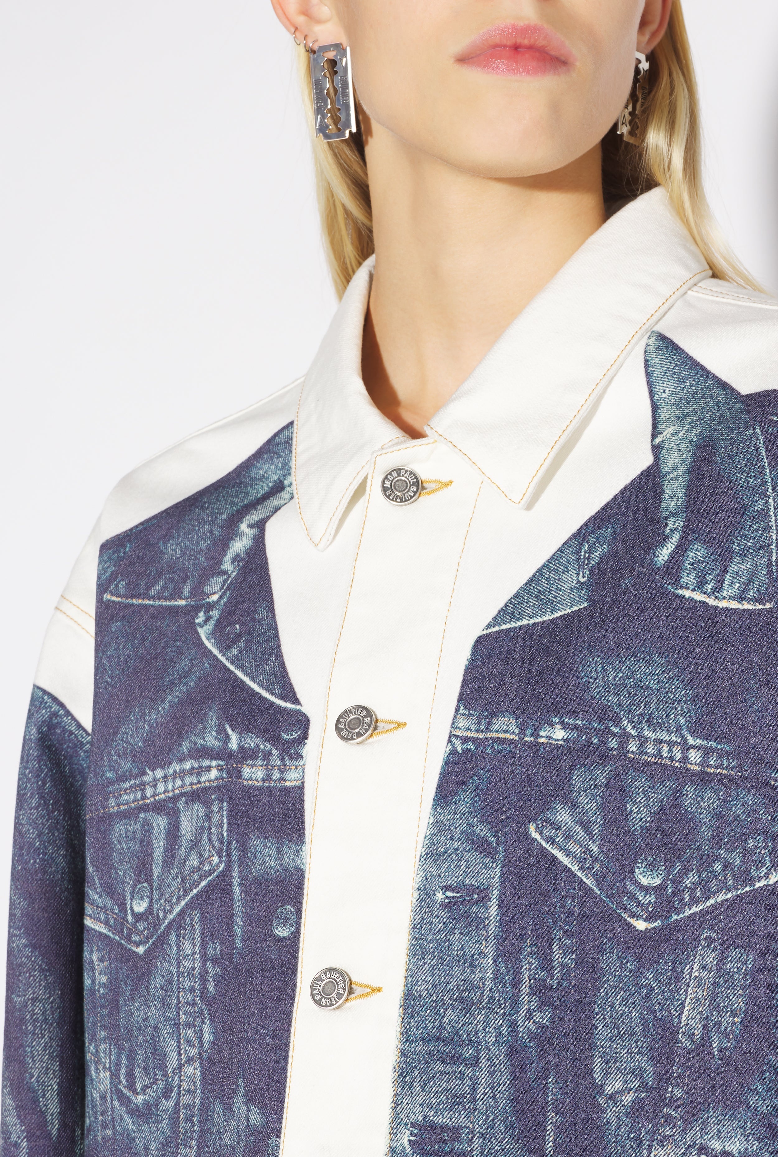 THE WHITE TROMPE L’OEIL DENIM JACKET - 4