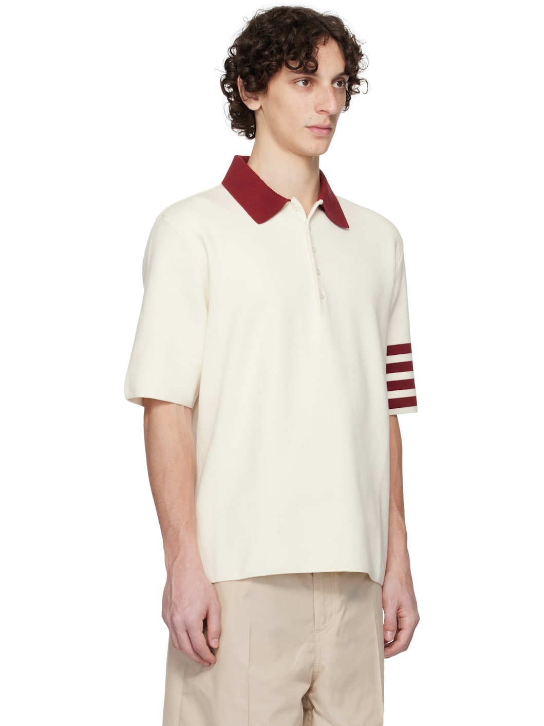 Off-White Milano Stitch 4-Bar Rugby Fit Polo - 2