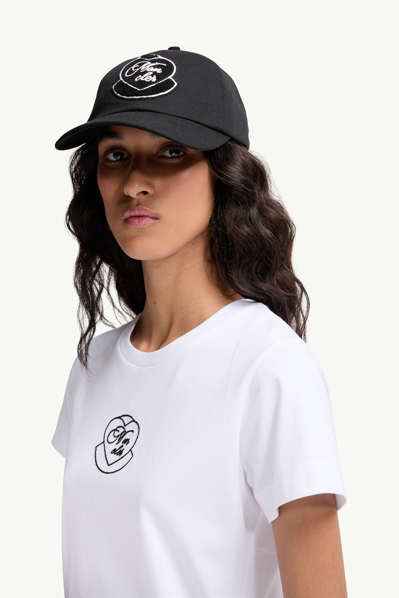 Embroidered Heart Logo Cotton T-Shirt 4