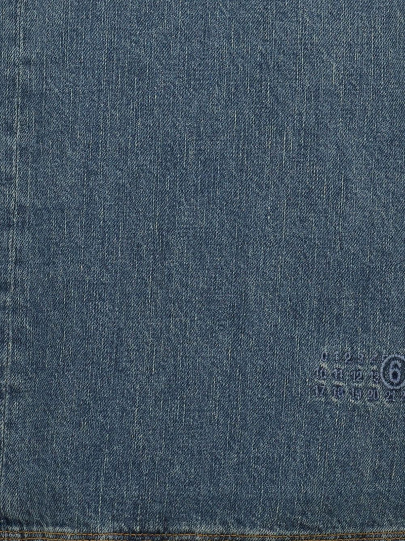 v-neck denim mini dress 3