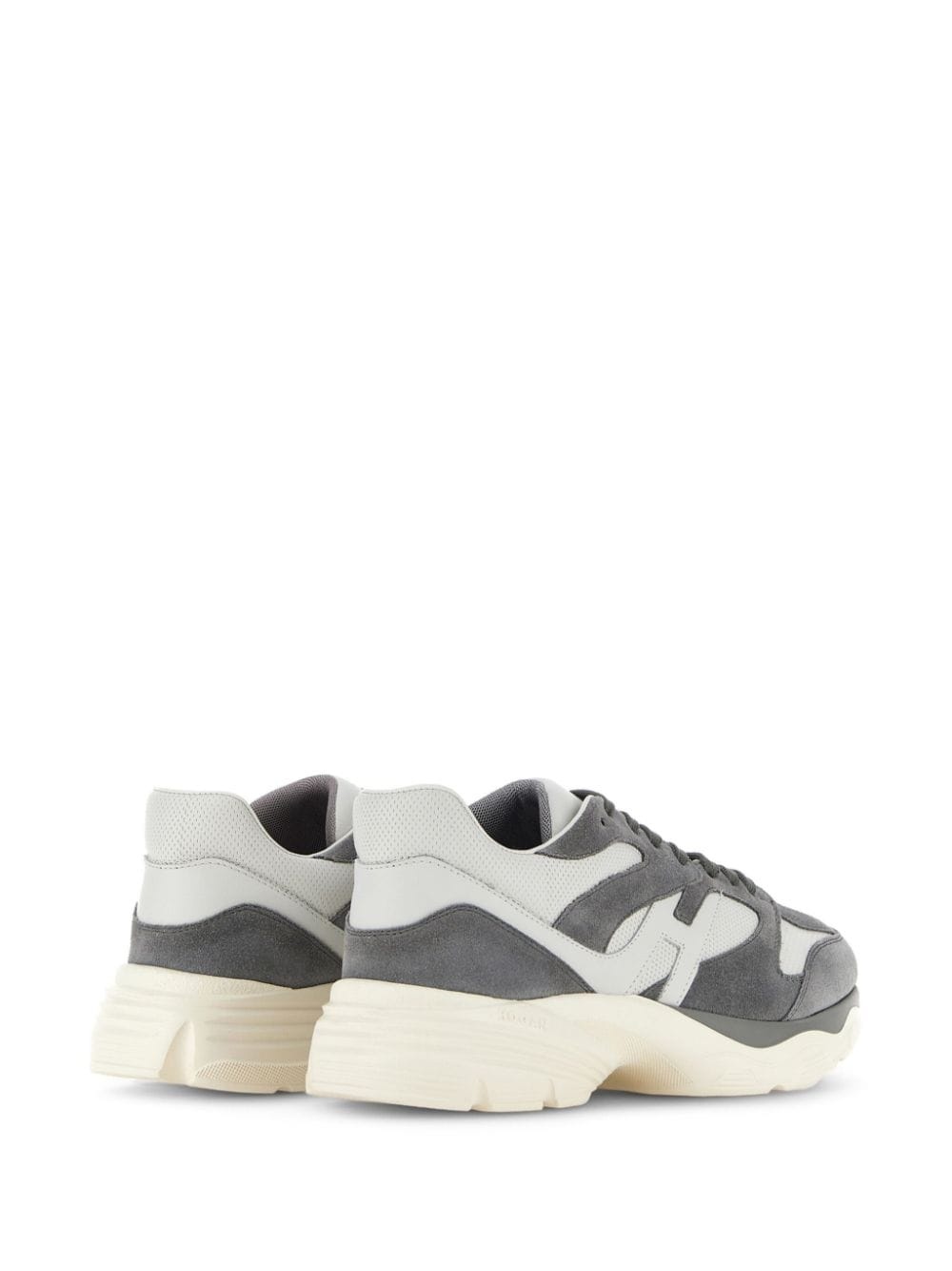 panelled suede sneakers - 3