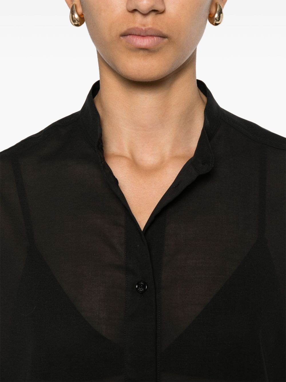 stand-up collar blouse - 5