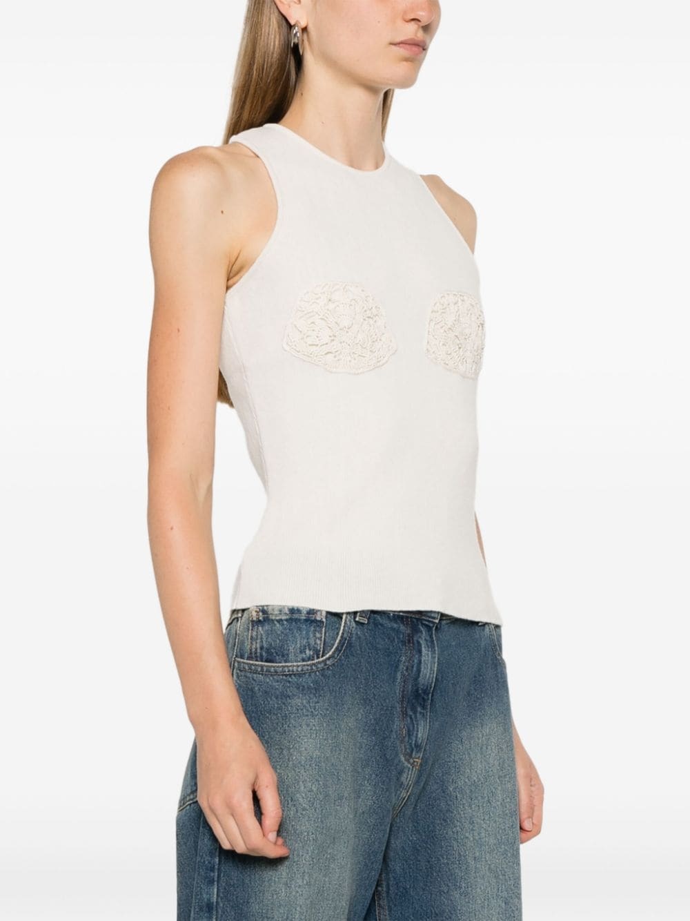 crochet-detailed top - 3