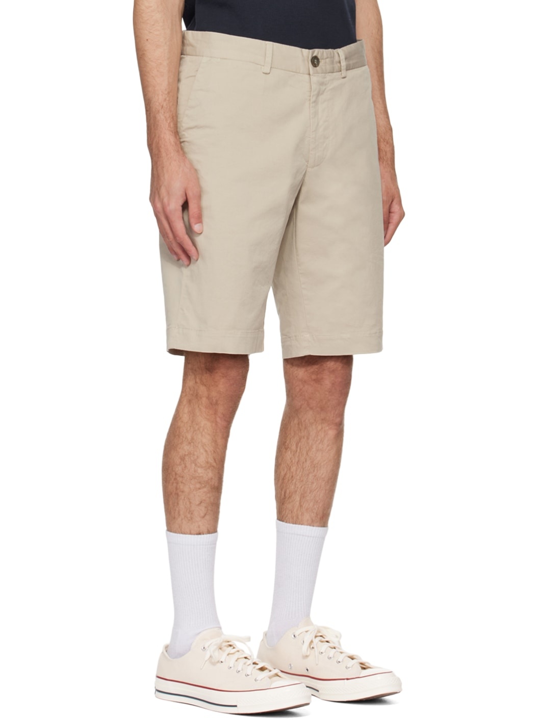 Beige Four-Pocket Shorts - 2